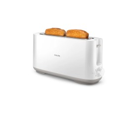 "Philips Daily Collection HD2590 Toaster - Sleek White Design for Perfectly Toasted Bread Every Time!"